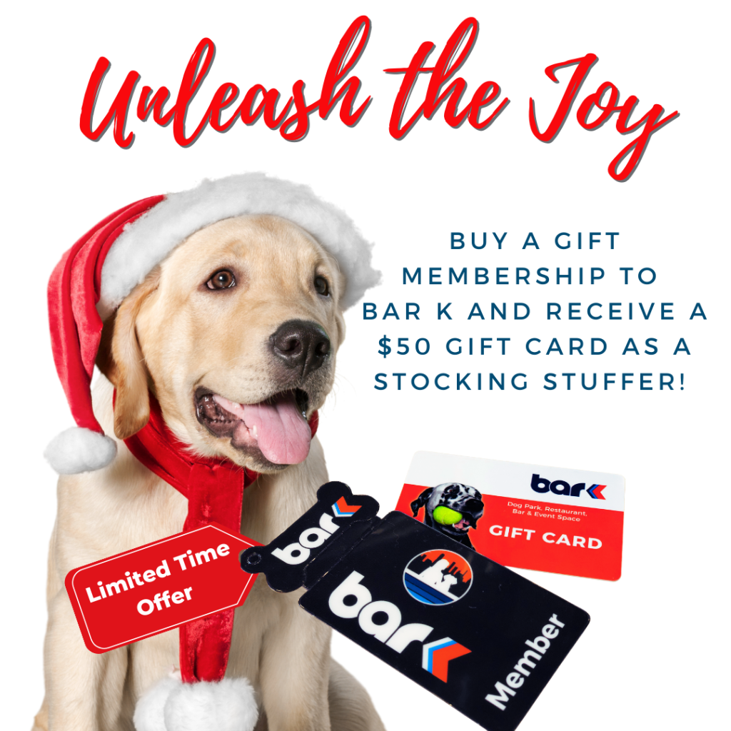 Unleash the joy. Buy a gift membership to Bar K and receive a $50 gift card as a stocking stuffer
