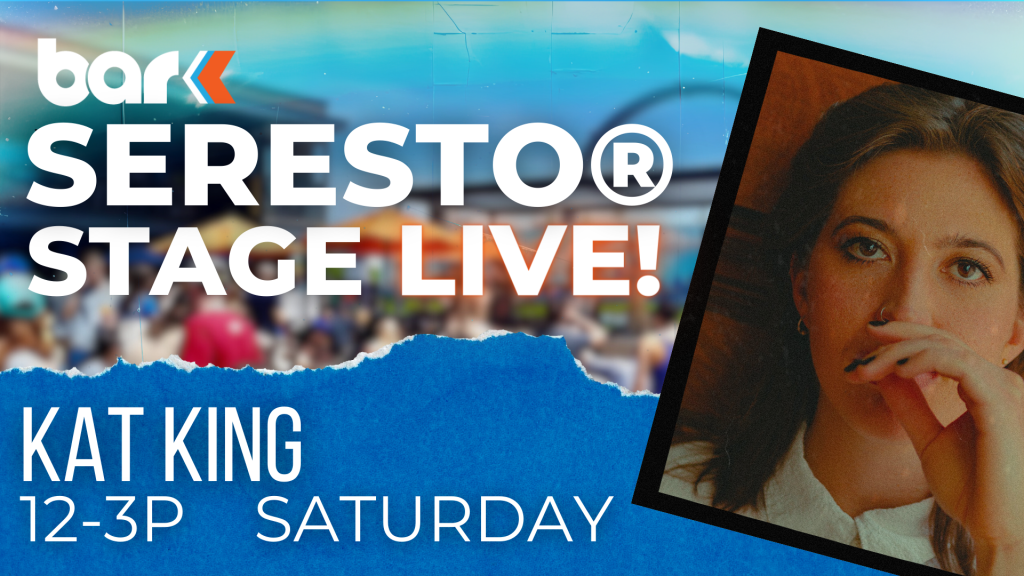 Kat King at Bar K Seresto Stage Live! 12 to 3 pm Saturday.