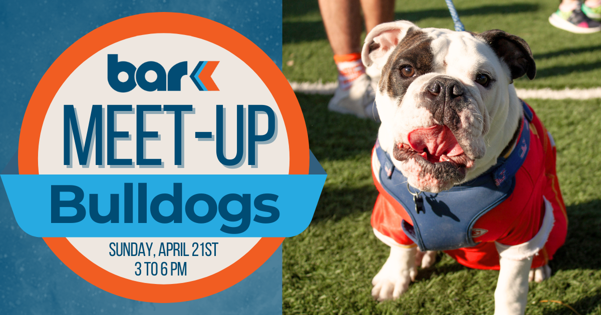 Bar K Meet-up Bulldogs sunday april 21st from 2 to 6 pm